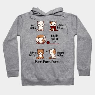 Happy Kitty Sleepy Kitty Purr Purr Purr T shirt For Cat Lovers Hoodie